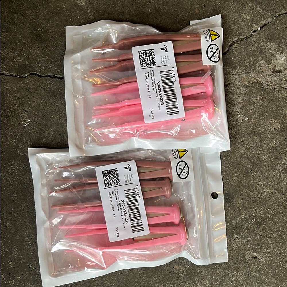 Pink and Brown Knitting Needles Set